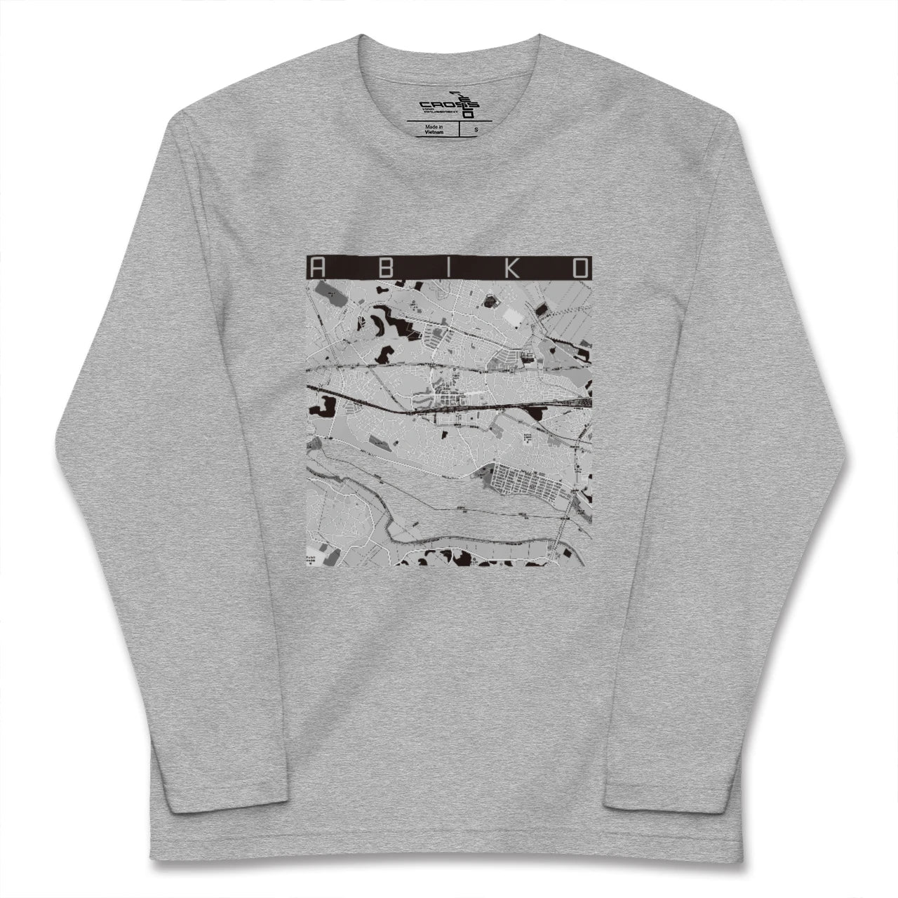【我孫子（千葉県）】地図柄ロングスリーブTシャツ