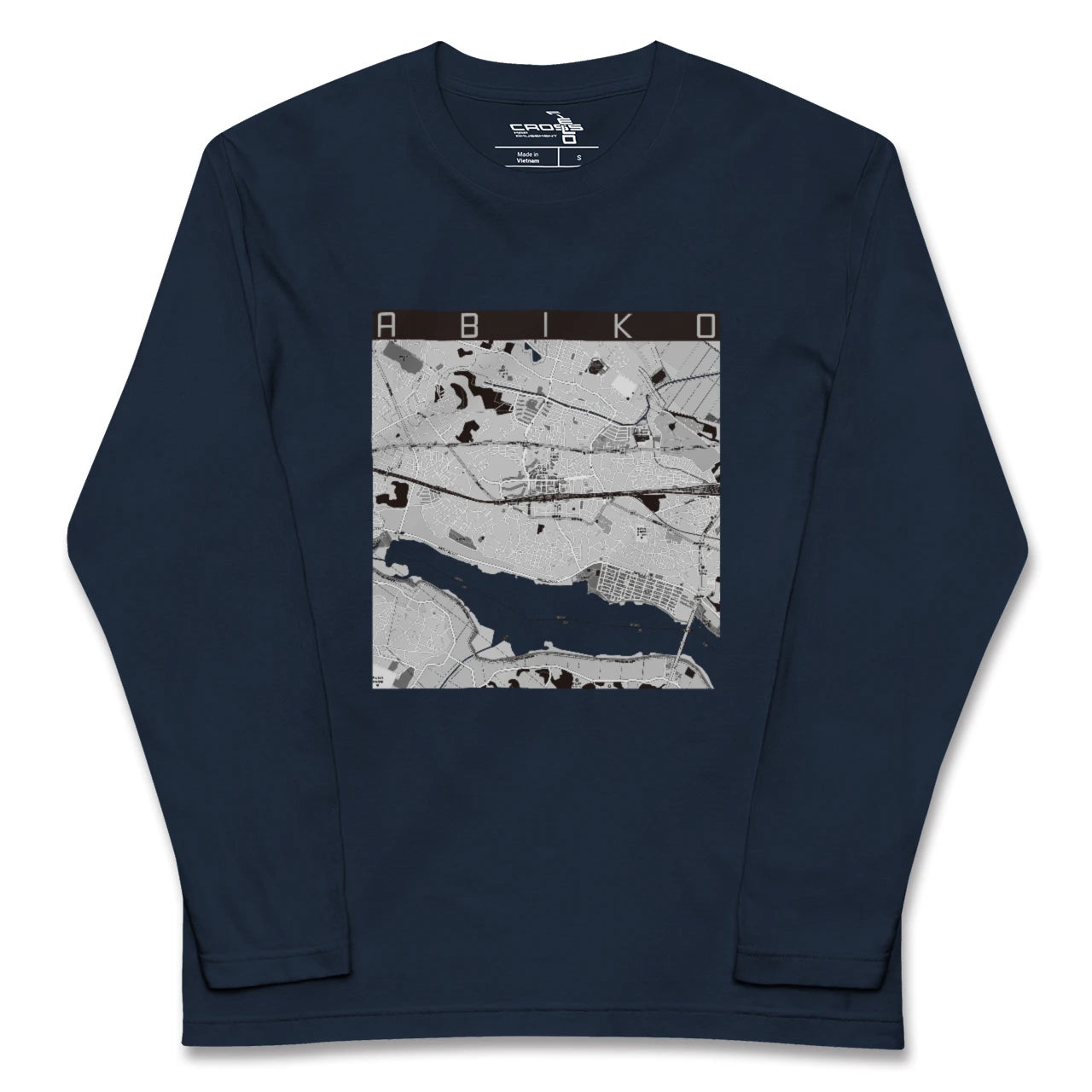 【我孫子（千葉県）】地図柄ロングスリーブTシャツ