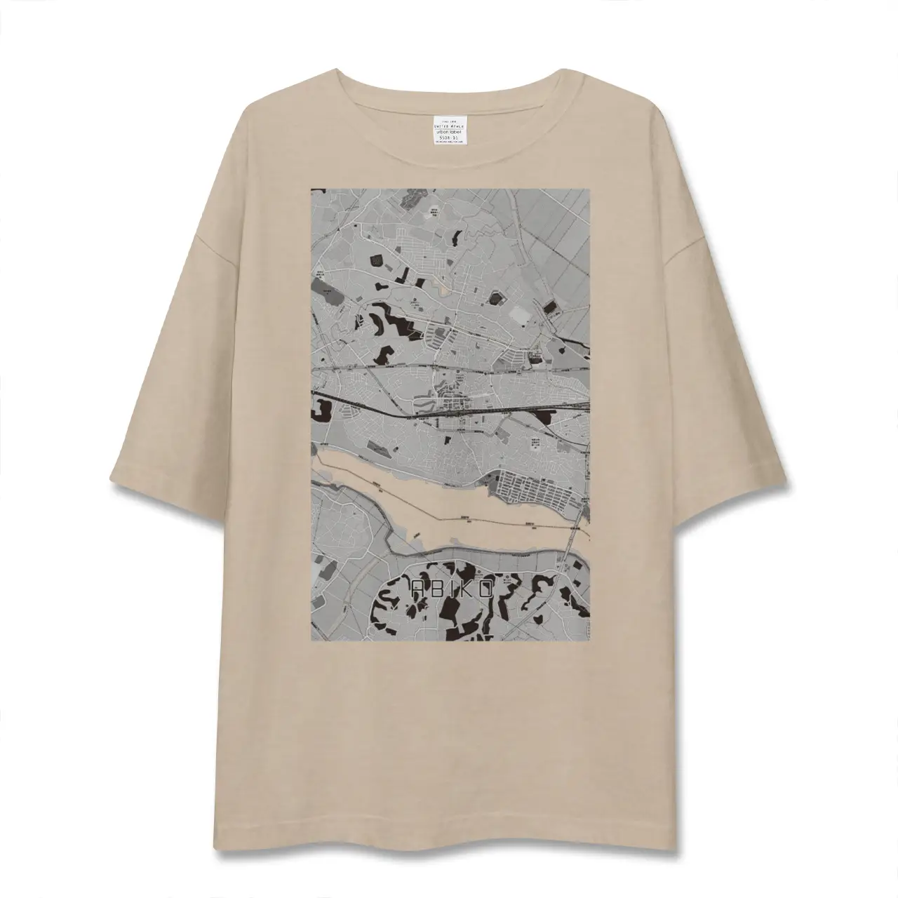 【我孫子（千葉県）】地図柄ビッグシルエットTシャツ