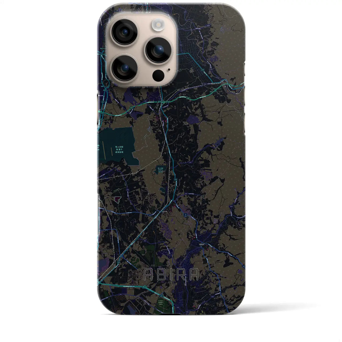 【安平(北海道)】地図柄iPhoneケース(バックカバータイプ)