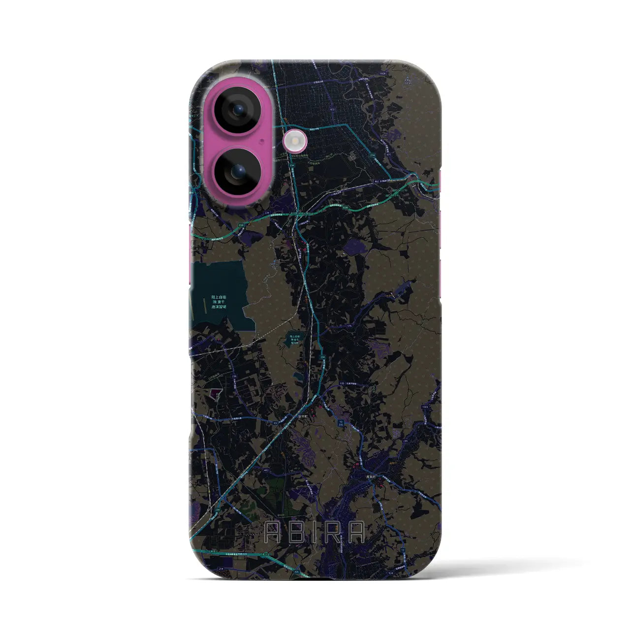 【安平（北海道）】地図柄iPhoneケース（バックカバータイプ）