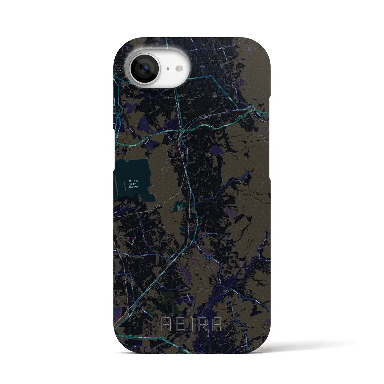 【安平（北海道）】地図柄iPhoneケース（バックカバータイプ）