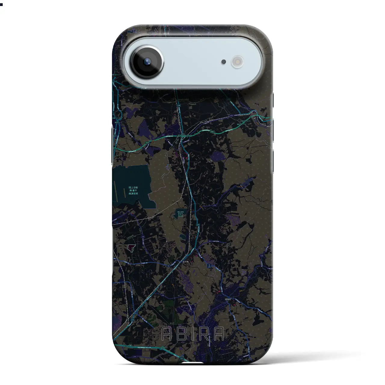 【安平（北海道）】地図柄iPhoneケース（バックカバータイプ）