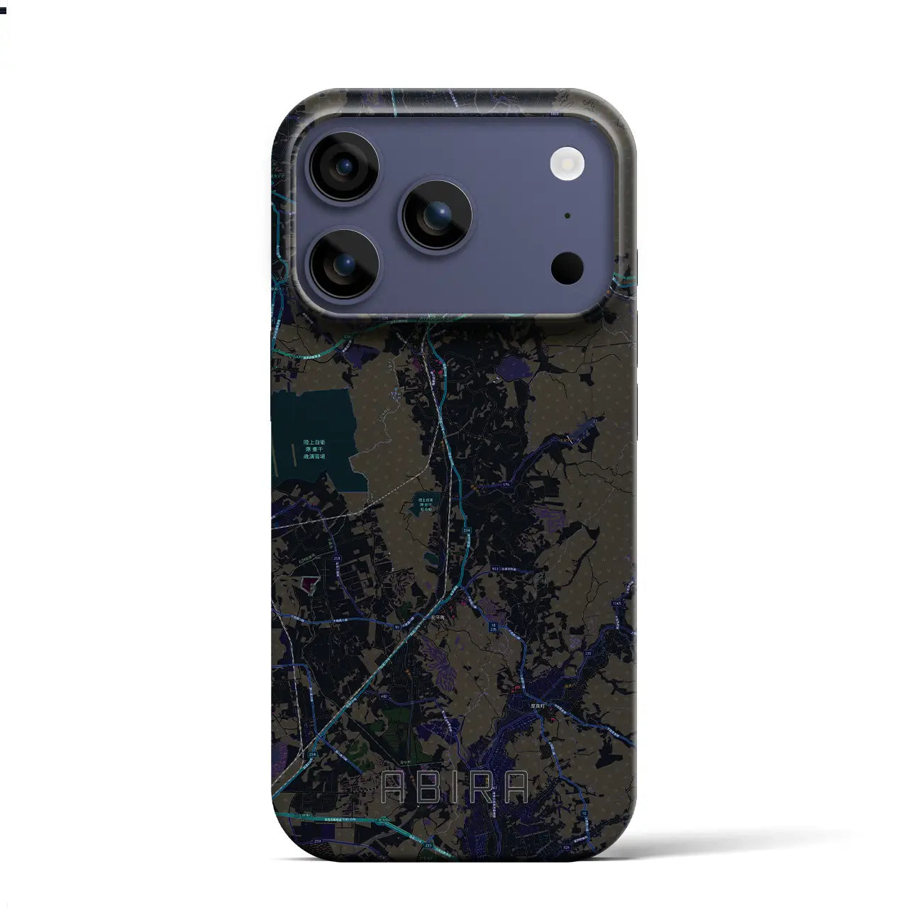 【安平（北海道）】地図柄iPhoneケース（バックカバータイプ）