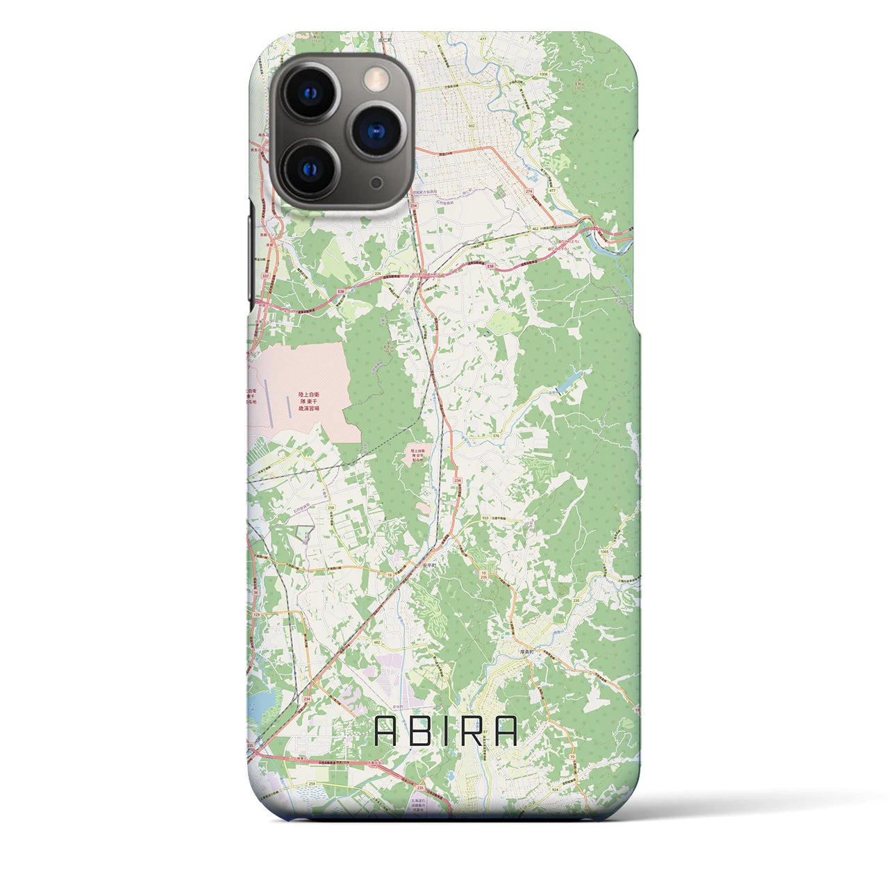 【安平（北海道）】地図柄iPhoneケース（バックカバータイプ）