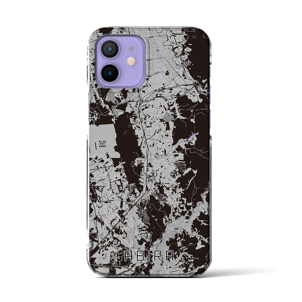 【安平（北海道）】地図柄iPhoneケース（クリアタイプ）