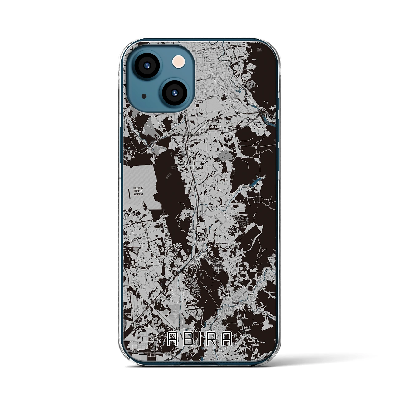 【安平（北海道）】地図柄iPhoneケース（クリアタイプ）