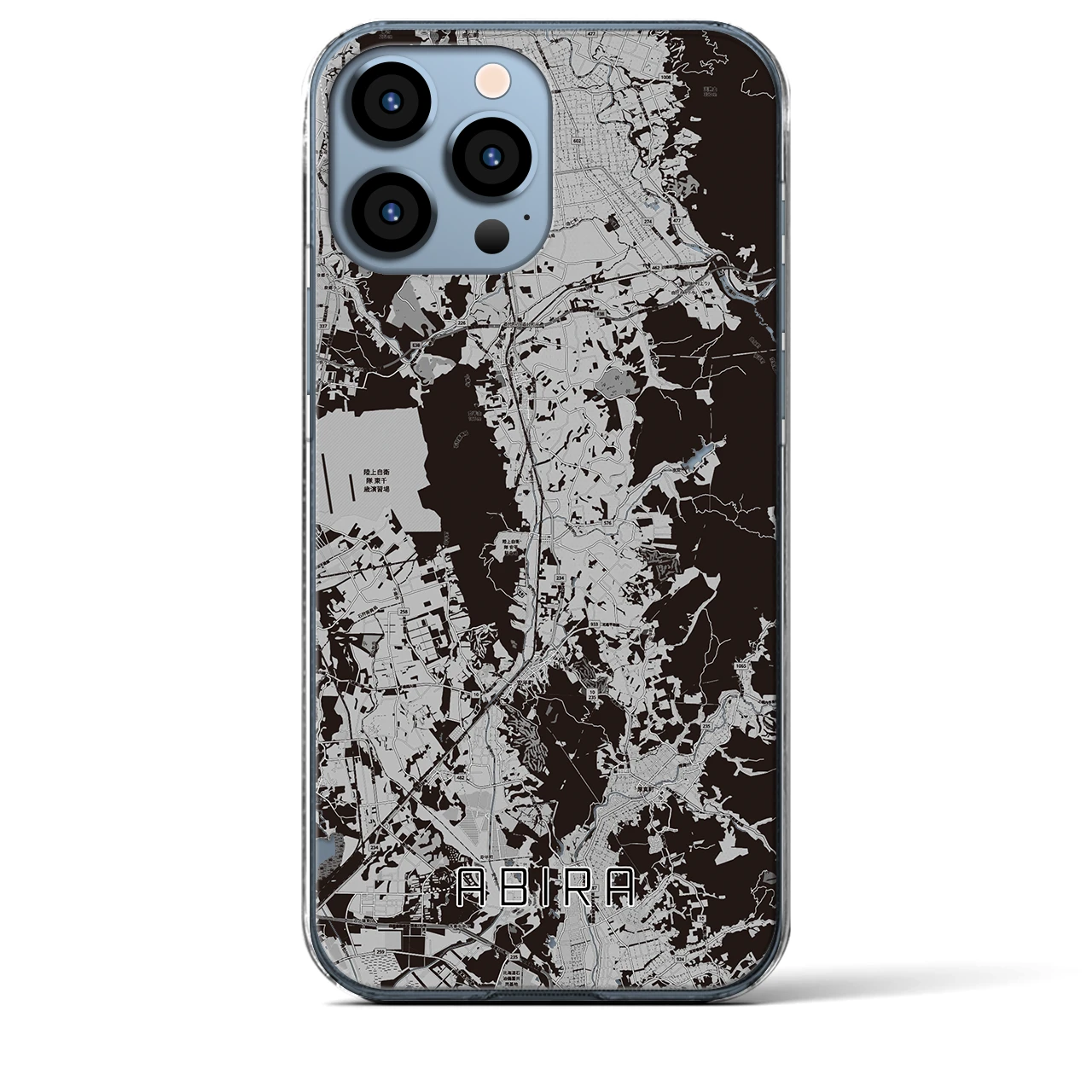 【安平（北海道）】地図柄iPhoneケース（クリアタイプ）