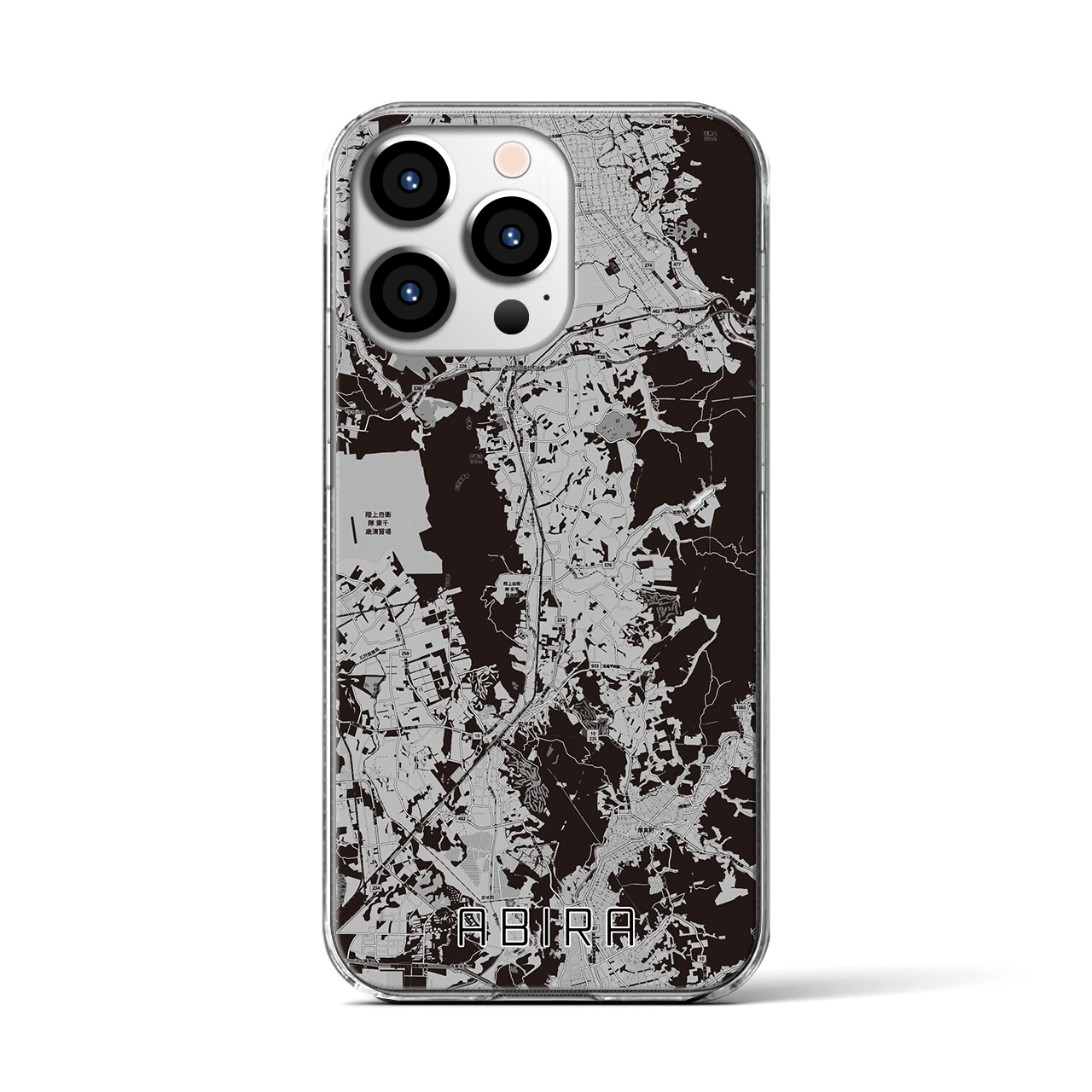 【安平（北海道）】地図柄iPhoneケース（クリアタイプ）