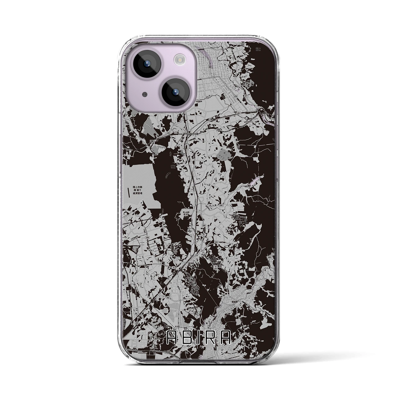 【安平（北海道）】地図柄iPhoneケース（クリアタイプ）