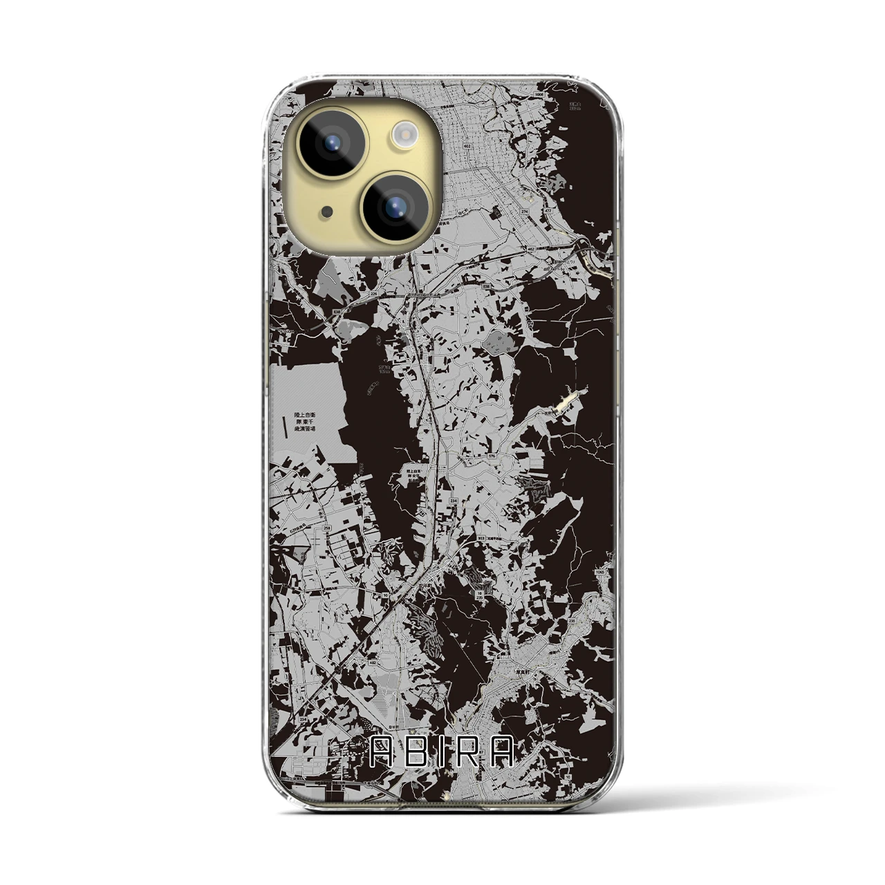 【安平（北海道）】地図柄iPhoneケース（クリアタイプ）