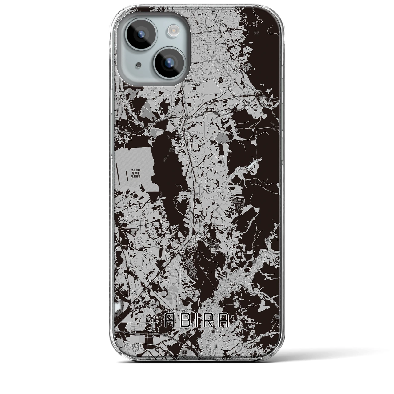 【安平（北海道）】地図柄iPhoneケース（クリアタイプ）