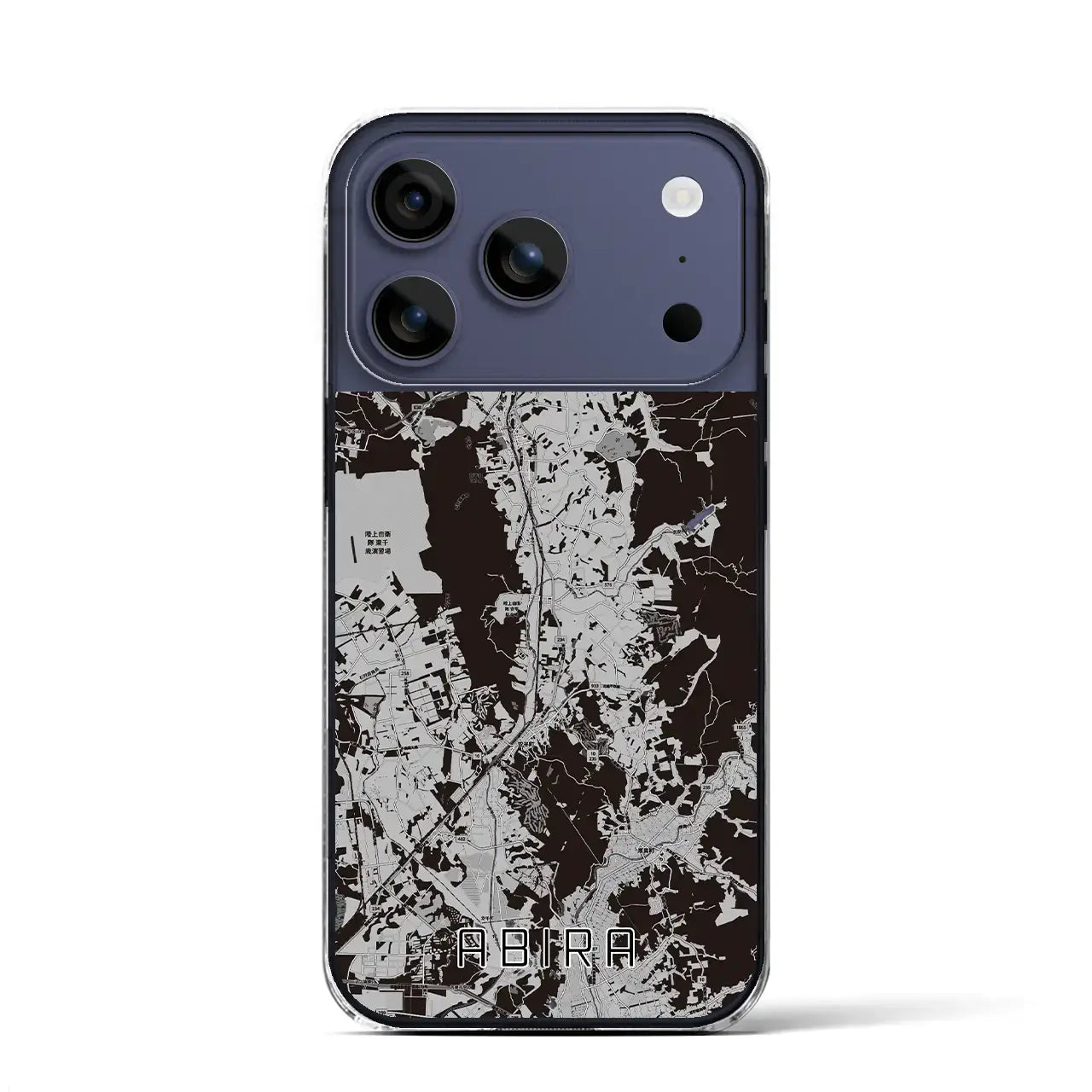 【安平（北海道）】地図柄iPhoneケース（クリアタイプ）