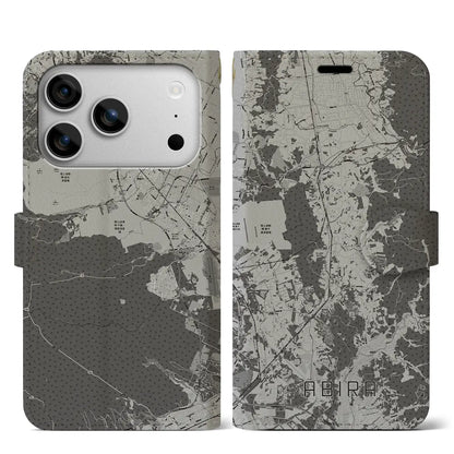 【安平（北海道）】地図柄iPhoneケース（手帳タイプ）