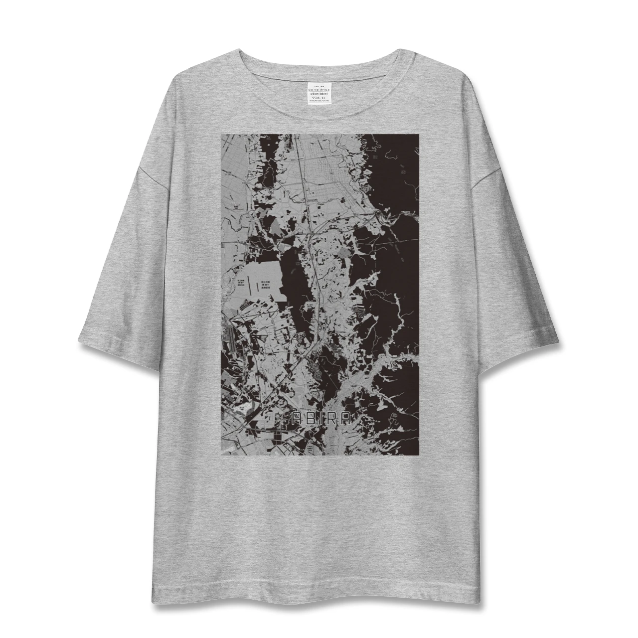 【安平（北海道）】地図柄ビッグシルエットTシャツ