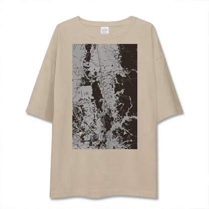 【安平（北海道）】地図柄ビッグシルエットTシャツ