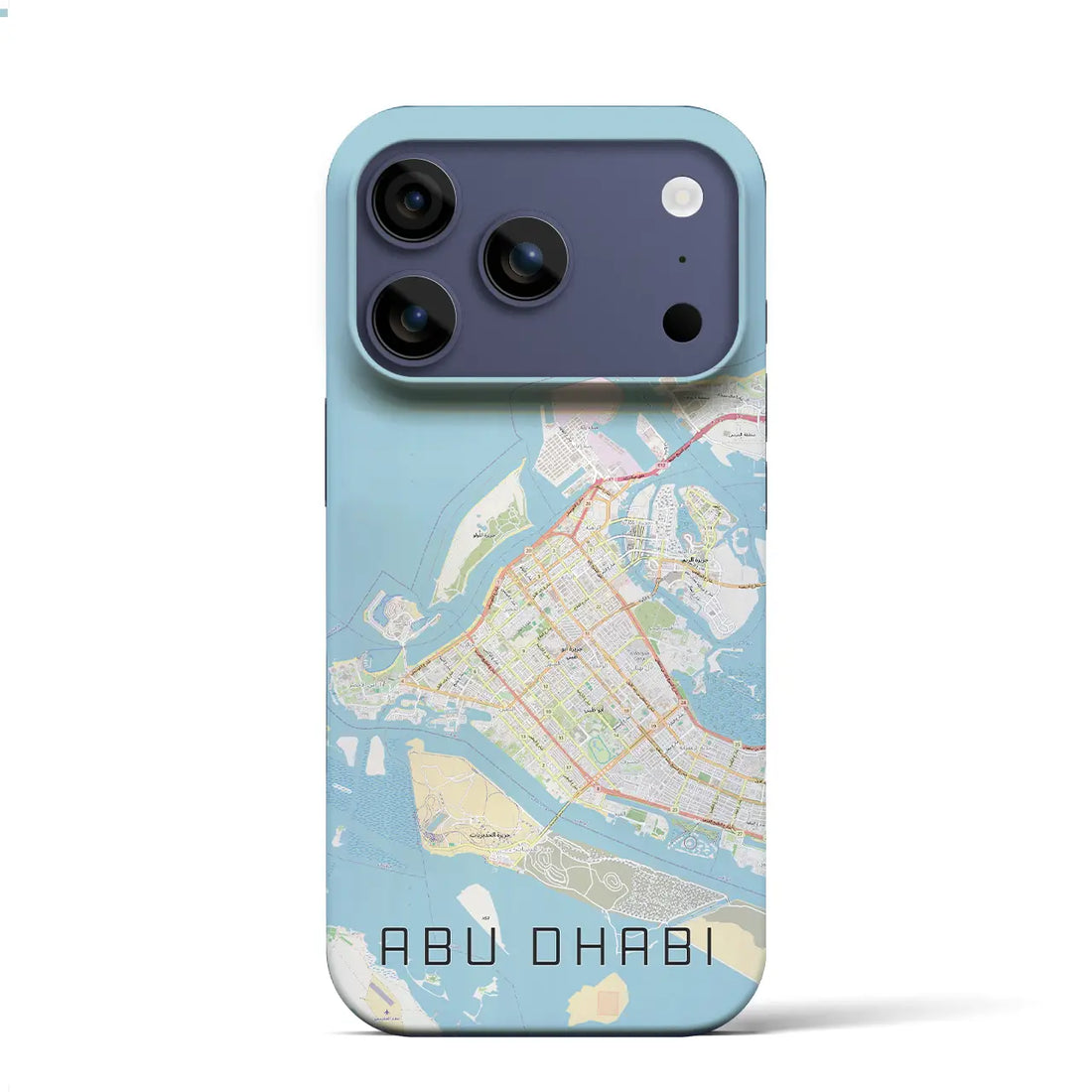 【アブダビ（アラブ首長国連邦）】地図柄iPhoneケース（バックカバータイプ）ナチュラル・iPhone 17 Pro Max 用