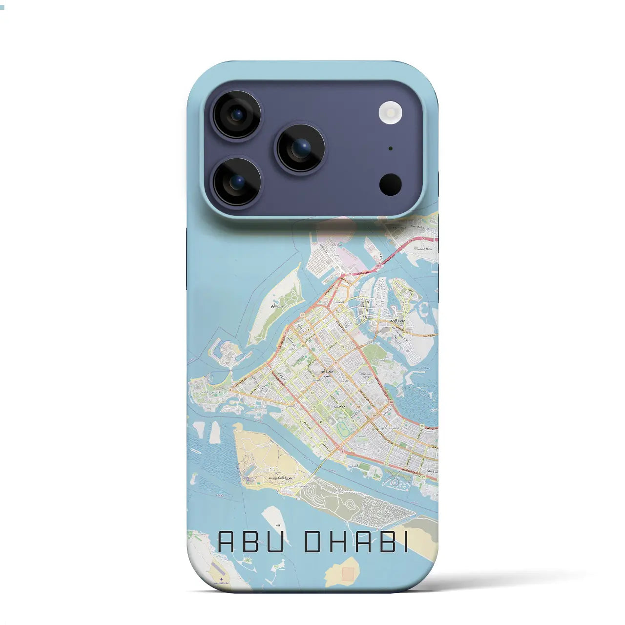 【アブダビ（アラブ首長国連邦）】地図柄iPhoneケース（バックカバータイプ）