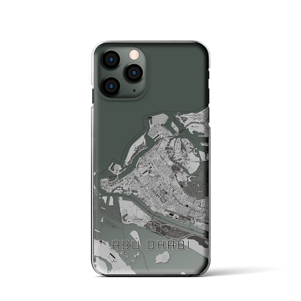 【アブダビ（アラブ首長国連邦）】地図柄iPhoneケース（クリアタイプ）