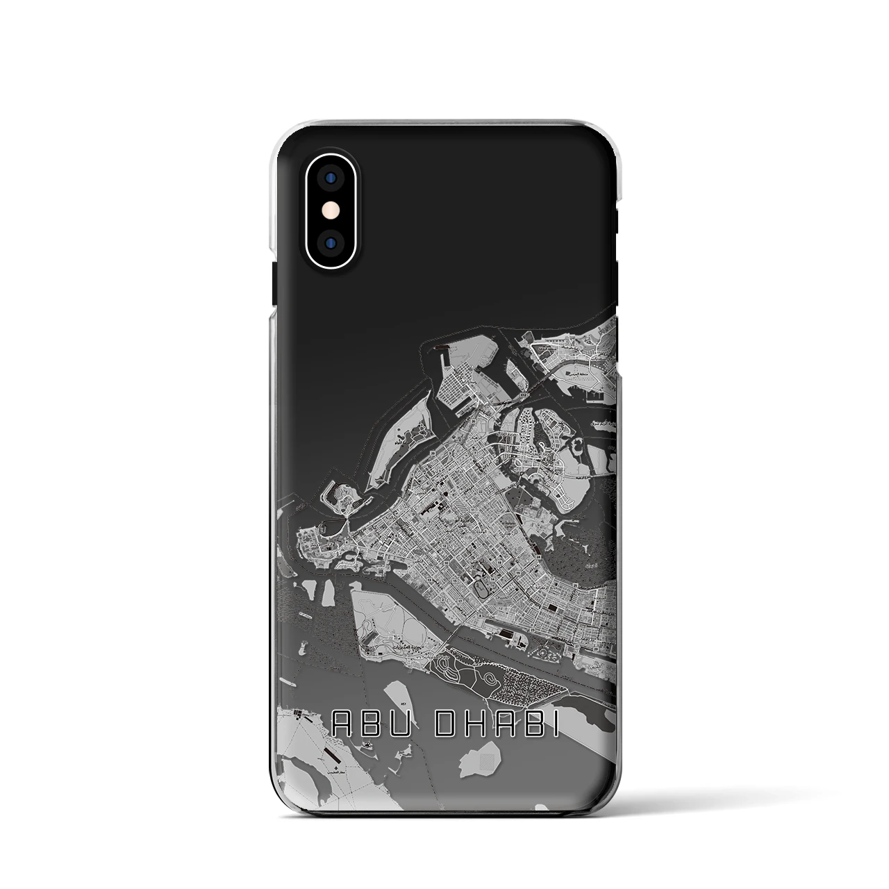 【アブダビ（アラブ首長国連邦）】地図柄iPhoneケース（クリアタイプ）