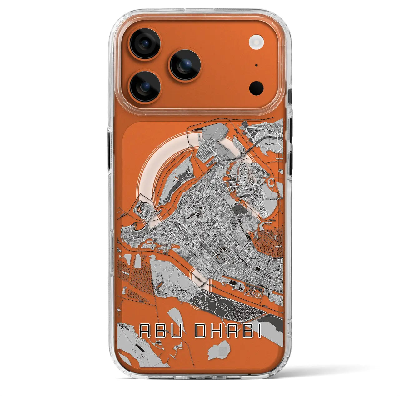 【アブダビ（アラブ首長国連邦）】地図柄iPhoneケース（MagSafeタイプ）