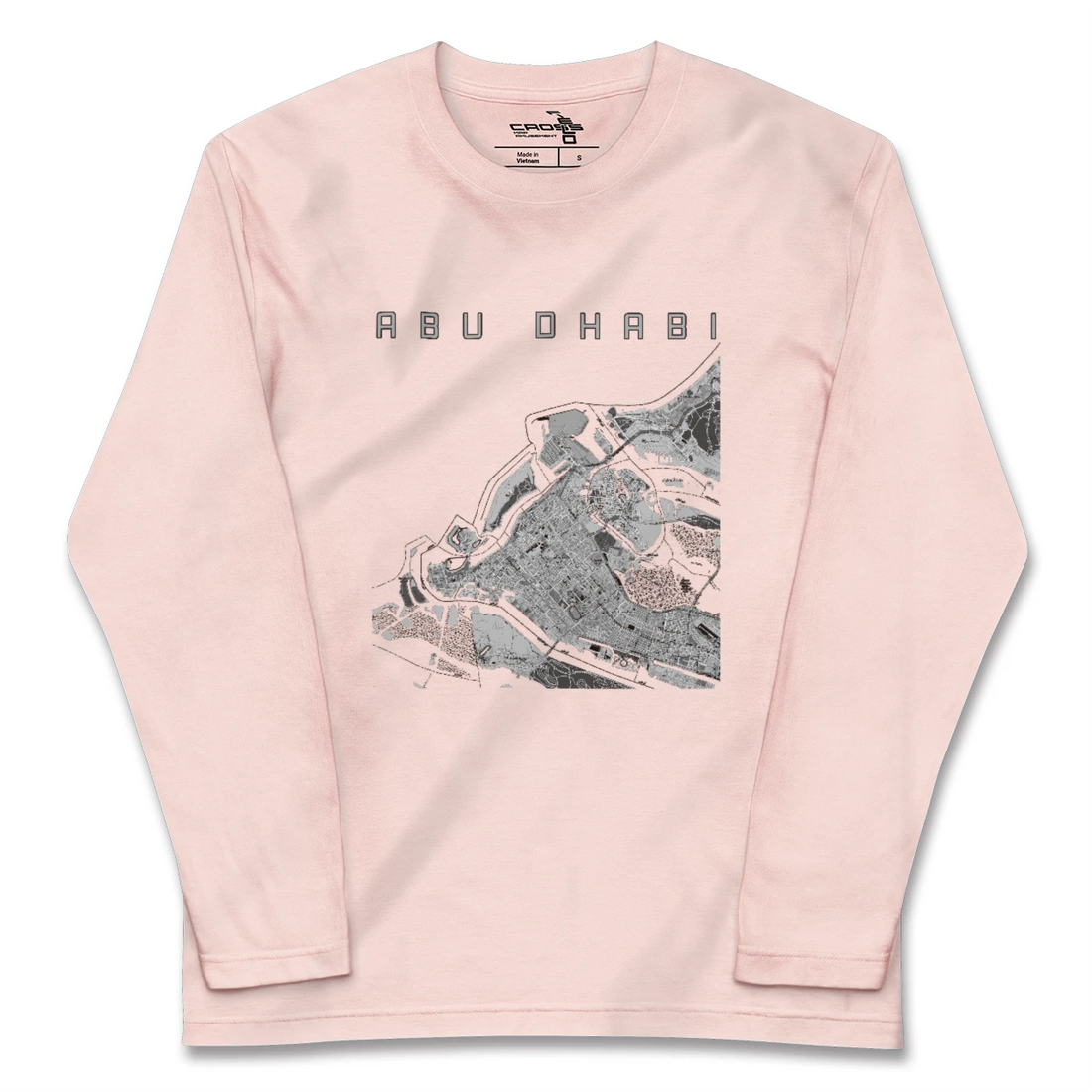 【アブダビ(アラブ首長国連邦)】地図柄ロングスリーブTシャツ