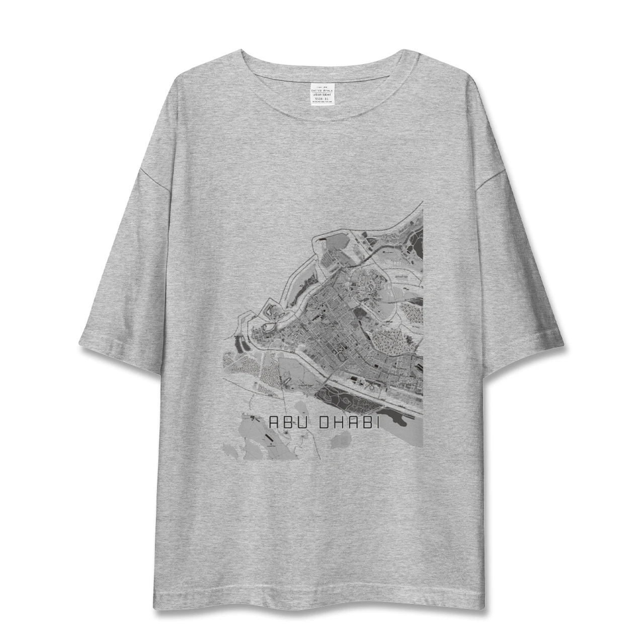 【アブダビ（アラブ首長国連邦）】地図柄ビッグシルエットTシャツ