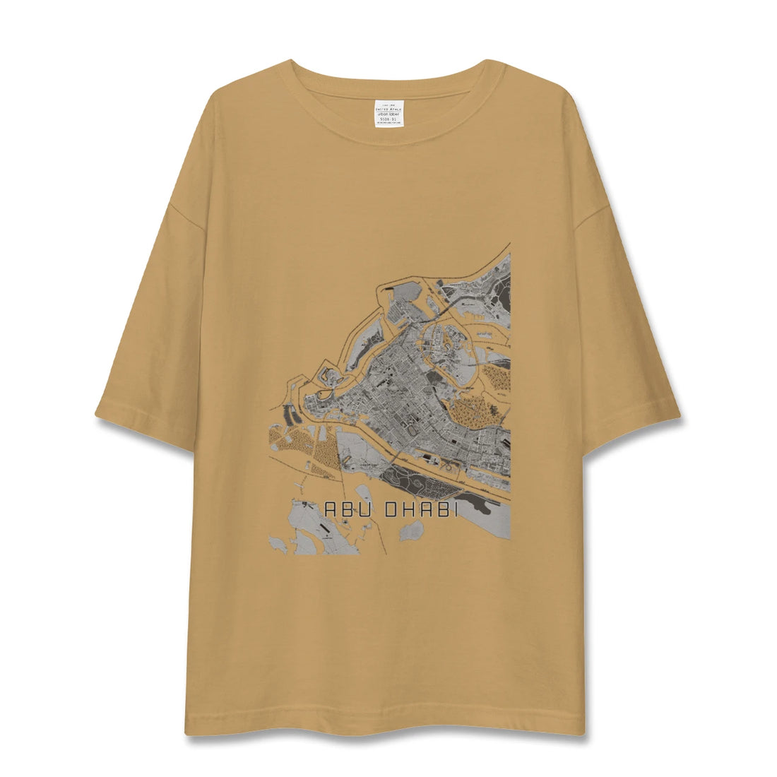 【アブダビ（アラブ首長国連邦）】地図柄ビッグシルエットTシャツ