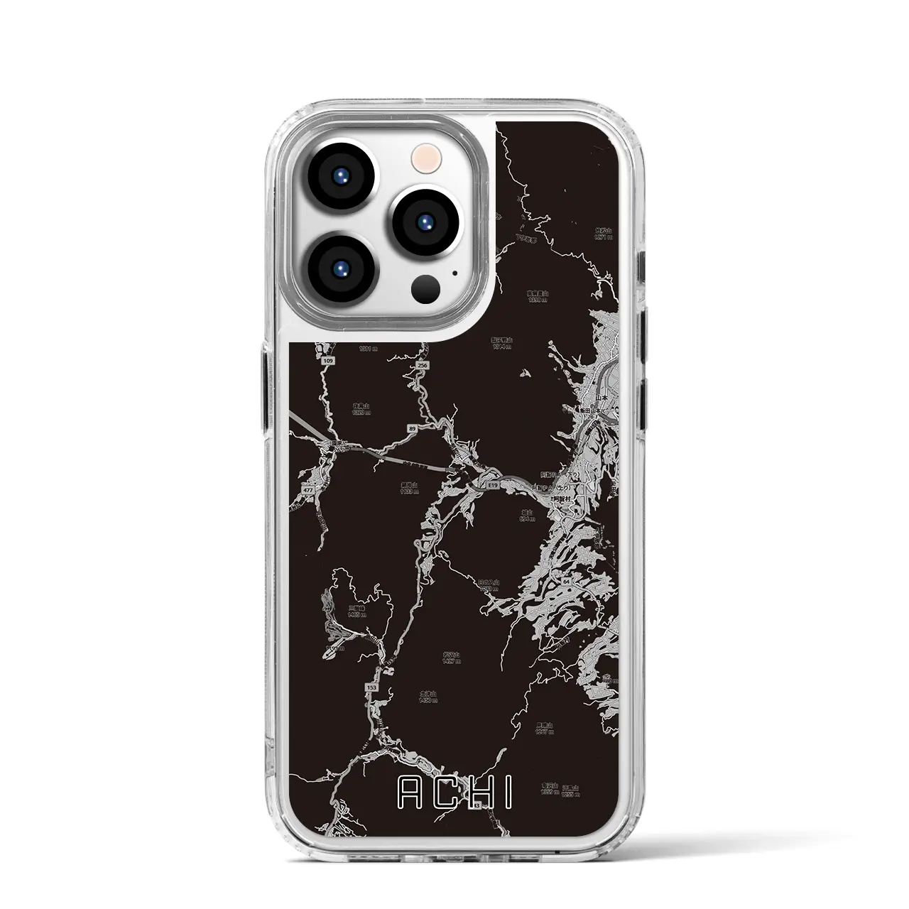 【阿智（長野県）】地図柄iPhoneケース（MagSafeタイプ）