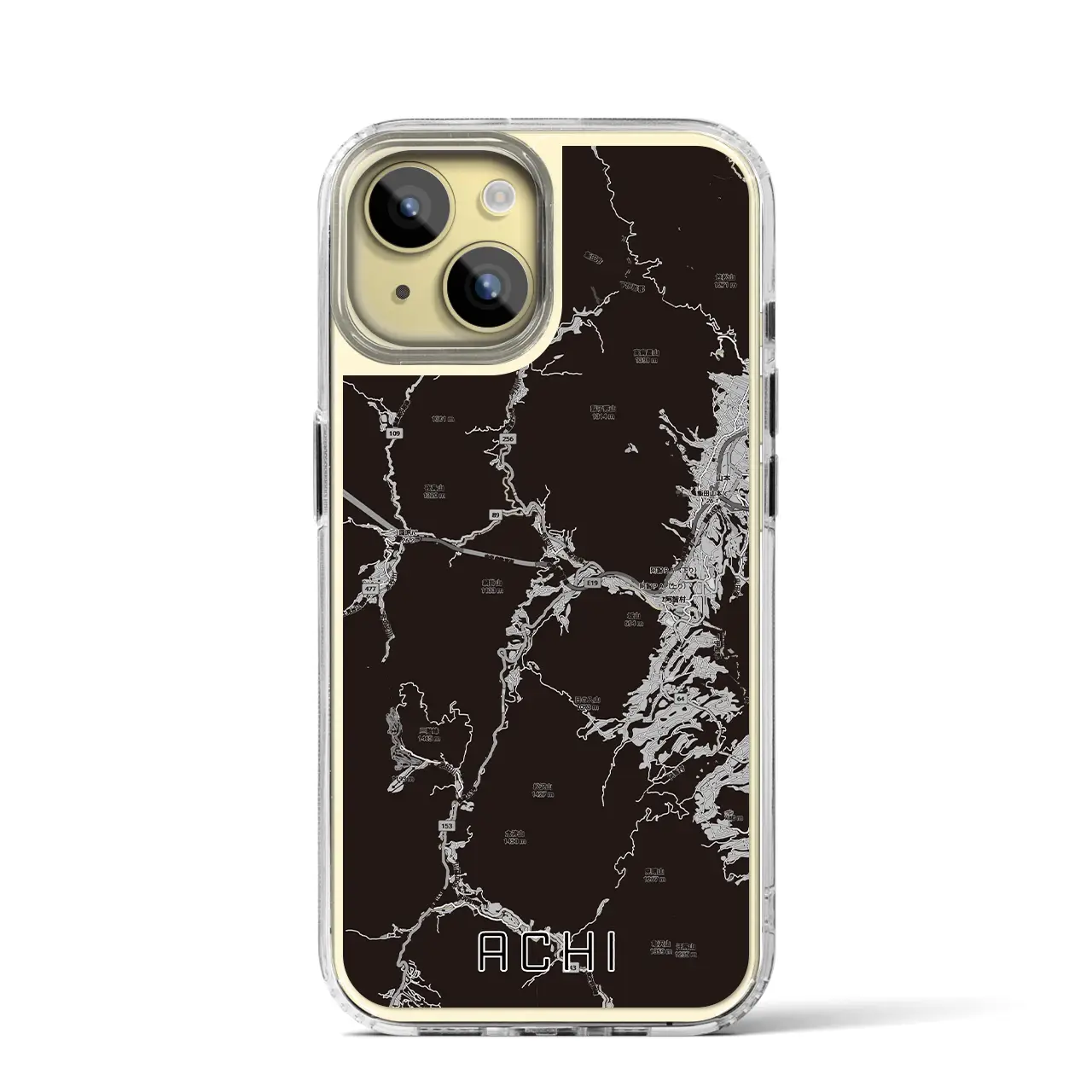 【阿智（長野県）】地図柄iPhoneケース（MagSafeタイプ）