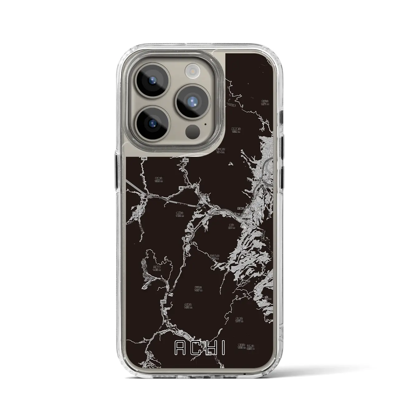 【阿智（長野県）】地図柄iPhoneケース（MagSafeタイプ）