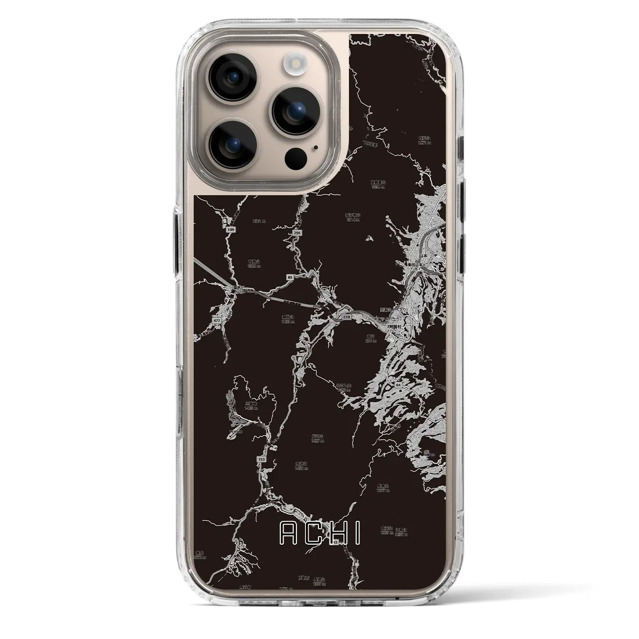 【阿智（長野県）】地図柄iPhoneケース（MagSafeタイプ）