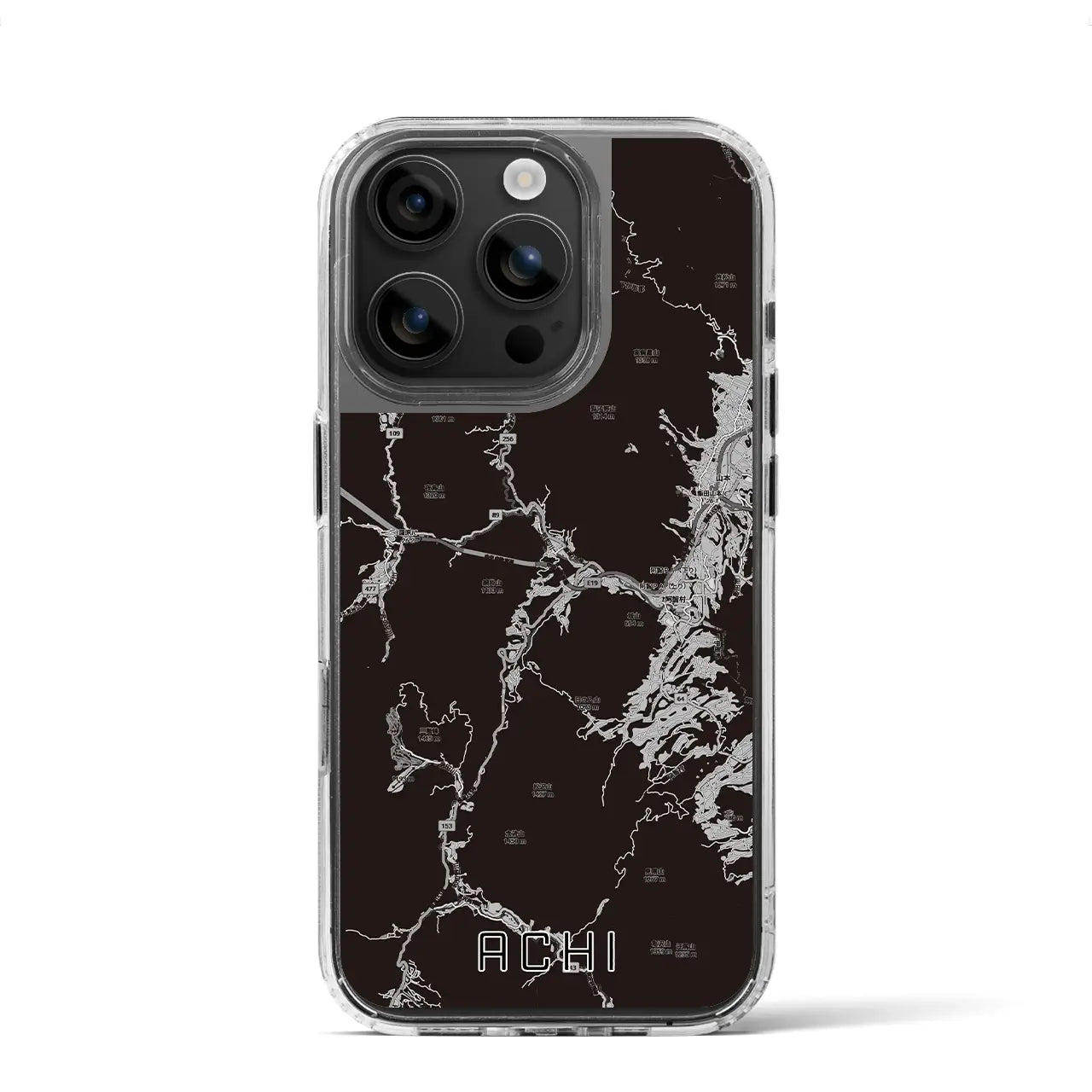 【阿智（長野県）】地図柄iPhoneケース（MagSafeタイプ）