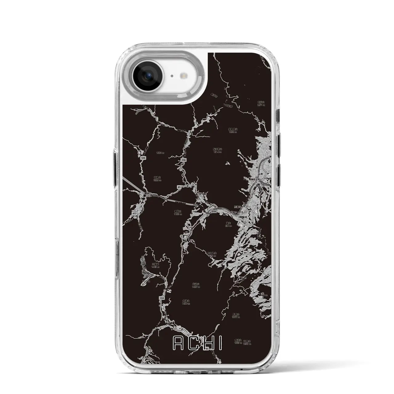 【阿智（長野県）】地図柄iPhoneケース（MagSafeタイプ）