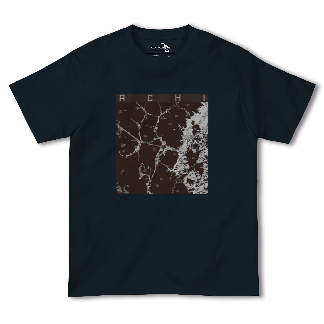 【阿智（長野県）】地図柄ヘビーウェイトTシャツ