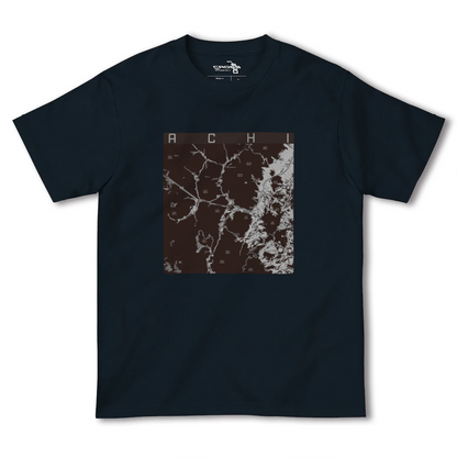 【阿智（長野県）】地図柄ヘビーウェイトTシャツ