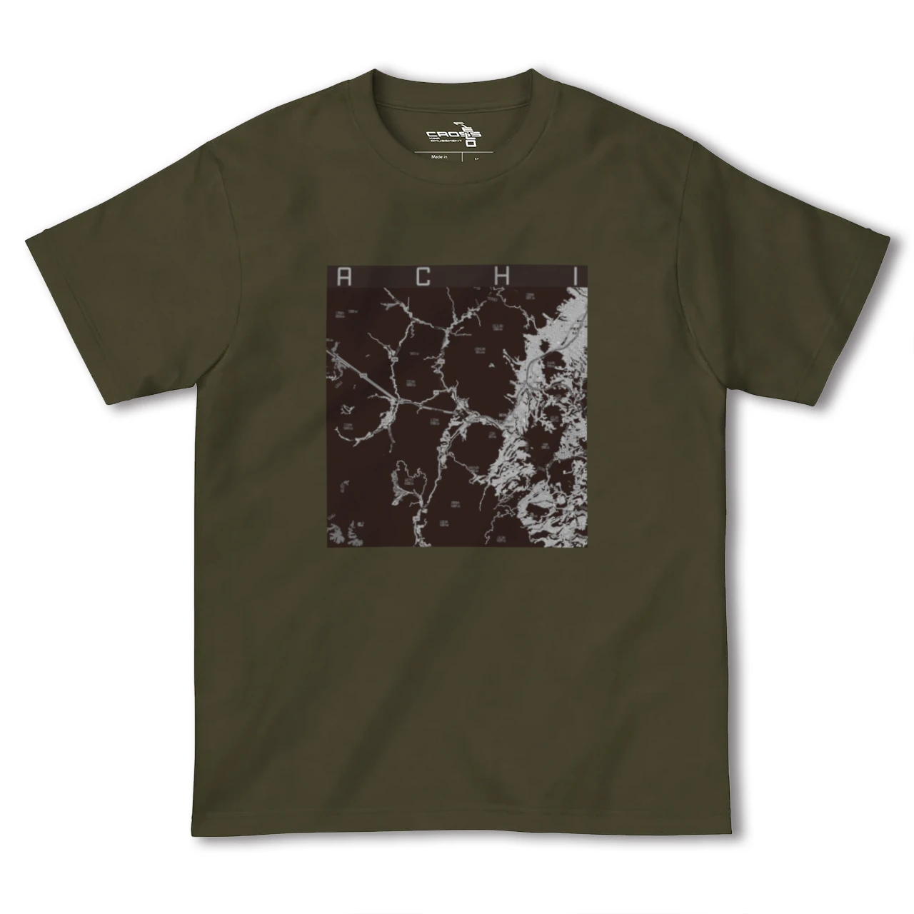 【阿智（長野県）】地図柄ヘビーウェイトTシャツ