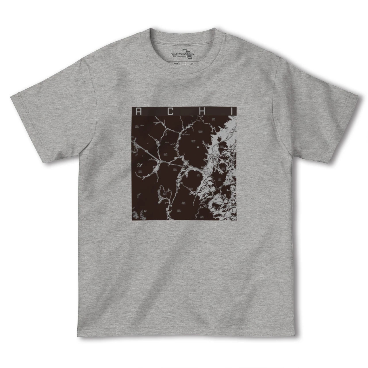 【阿智（長野県）】地図柄ヘビーウェイトTシャツ
