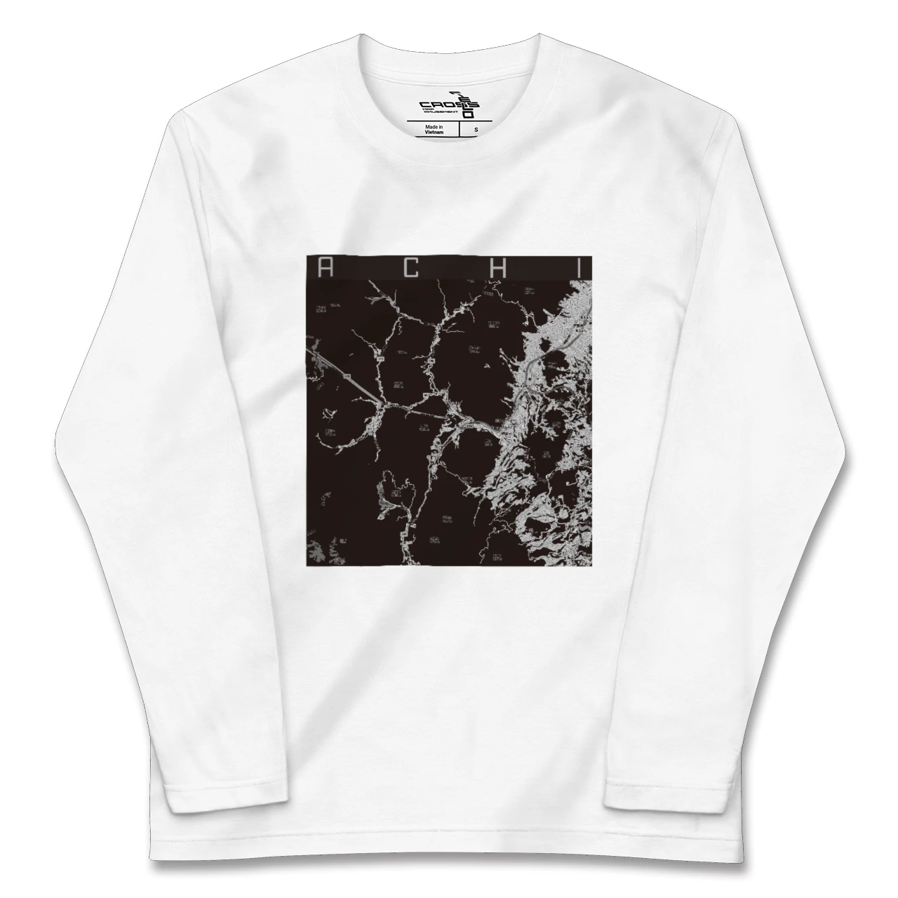 【阿智（長野県）】地図柄ロングスリーブTシャツ