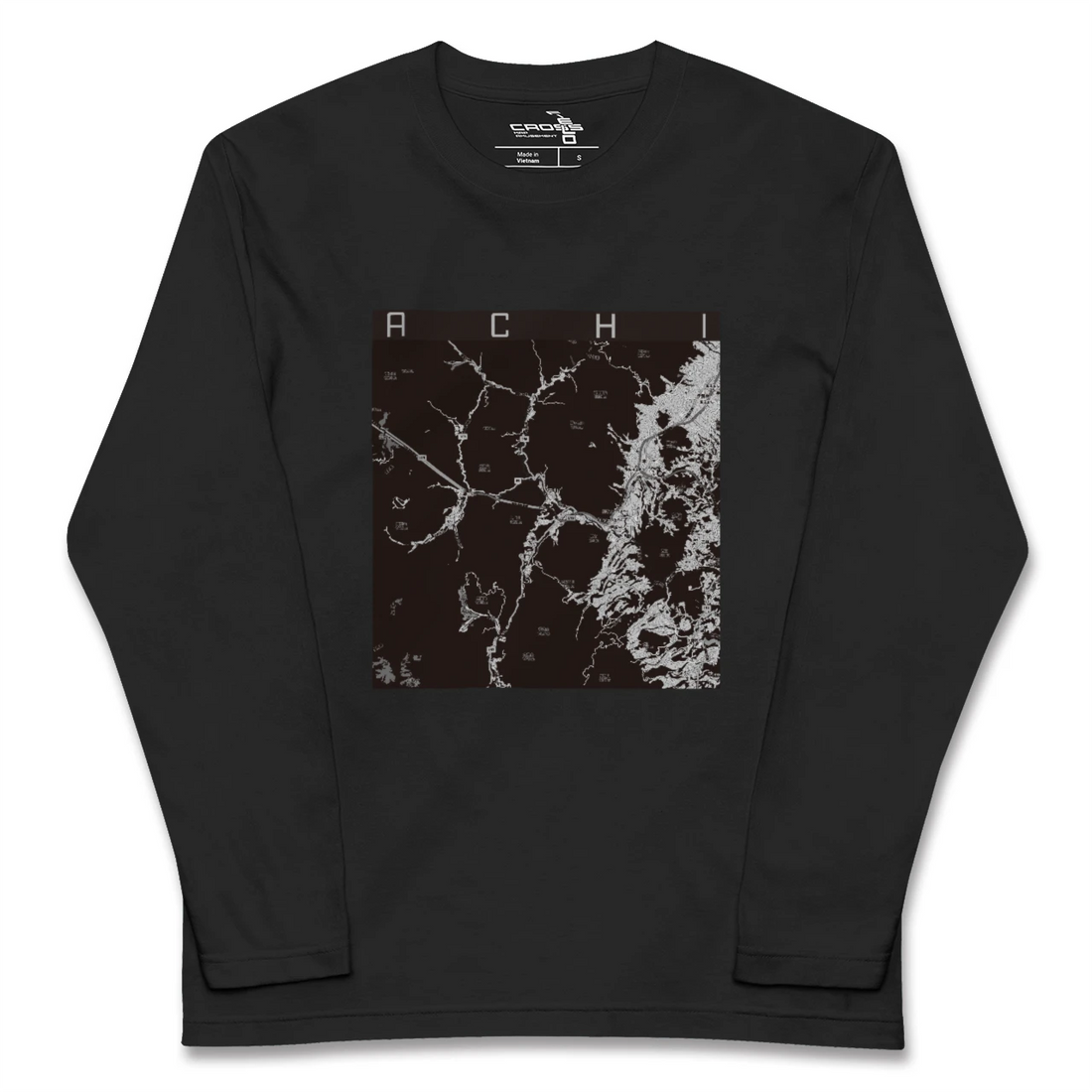 【阿智（長野県）】地図柄ロングスリーブTシャツ