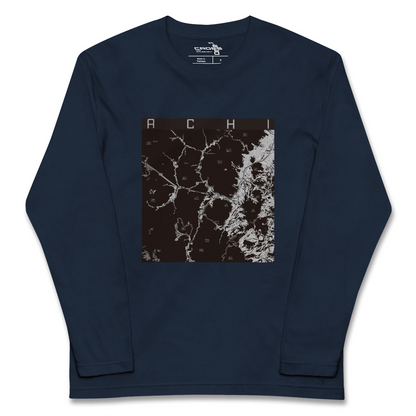 【阿智（長野県）】地図柄ロングスリーブTシャツ