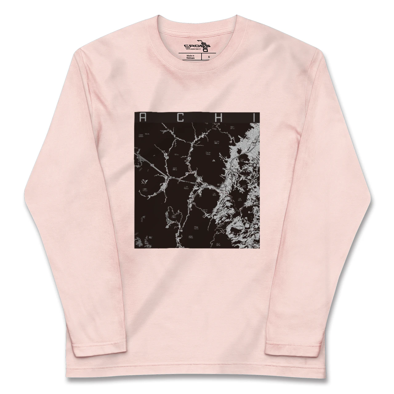 【阿智（長野県）】地図柄ロングスリーブTシャツ