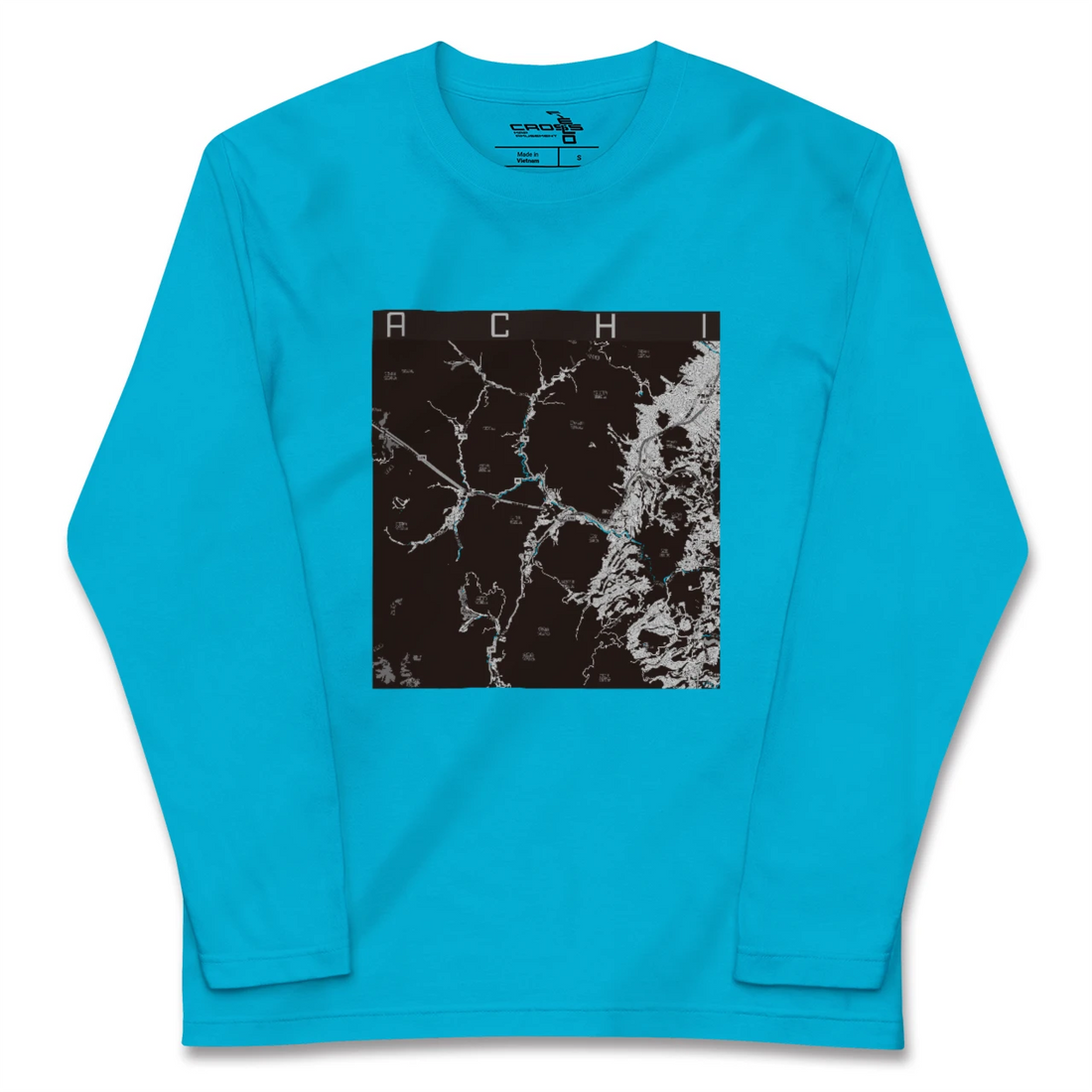 【阿智(長野県)】地図柄ロングスリーブTシャツ