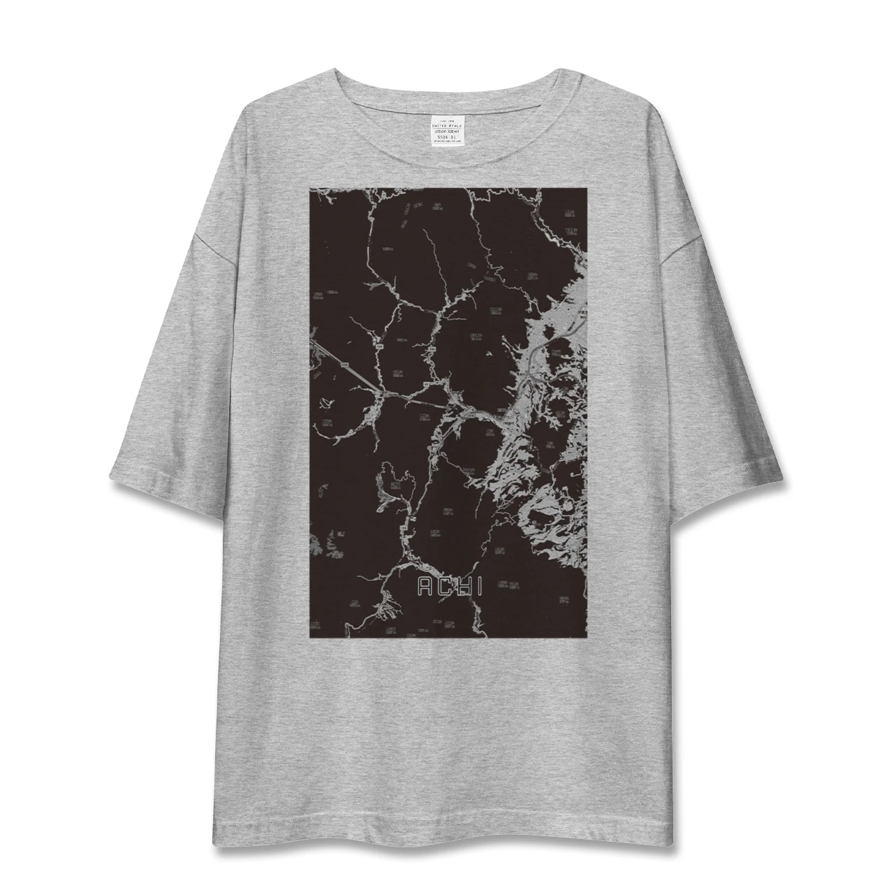 【阿智（長野県）】地図柄ビッグシルエットTシャツ