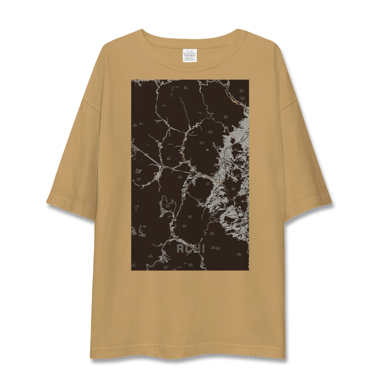【阿智（長野県）】地図柄ビッグシルエットTシャツ