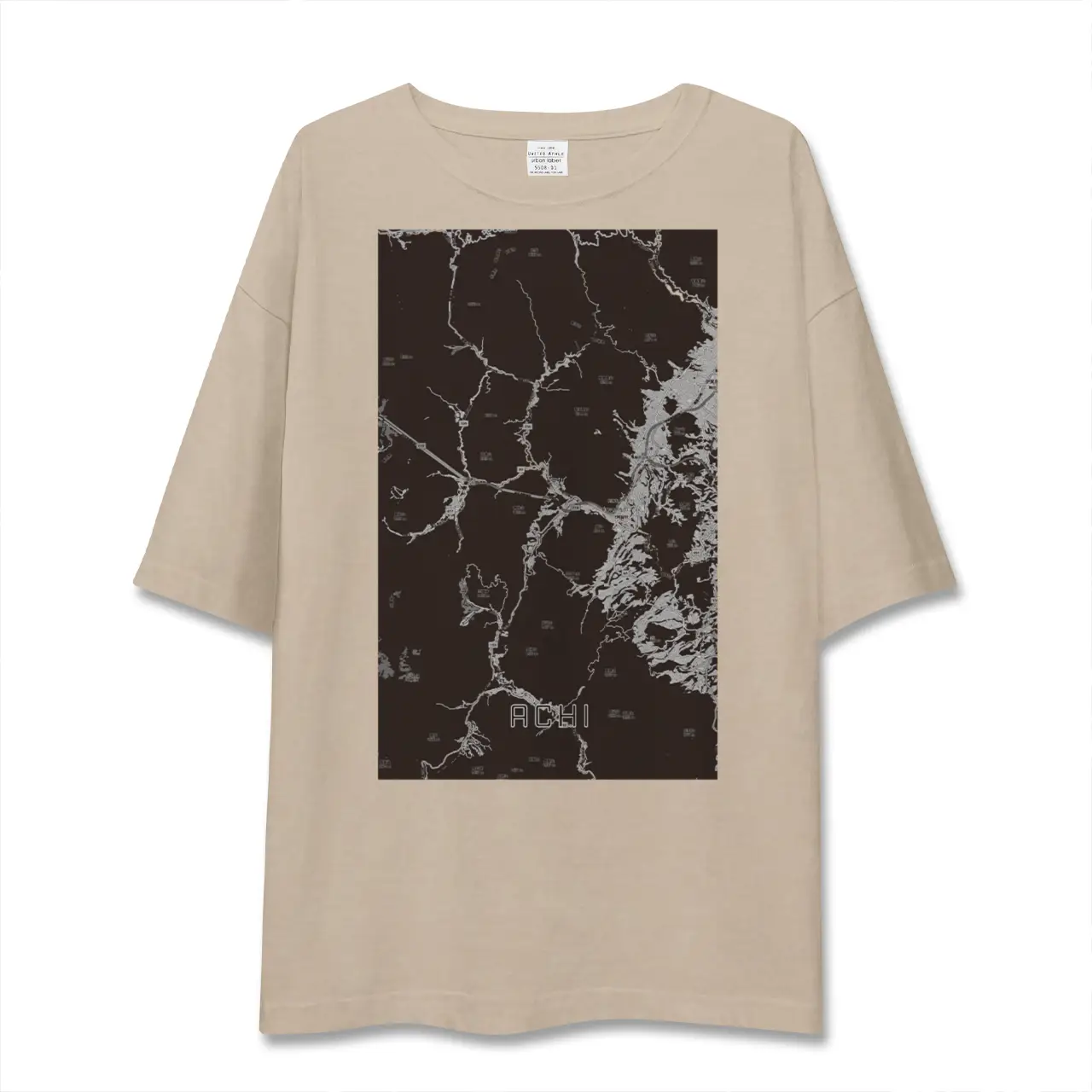 【阿智（長野県）】地図柄ビッグシルエットTシャツ