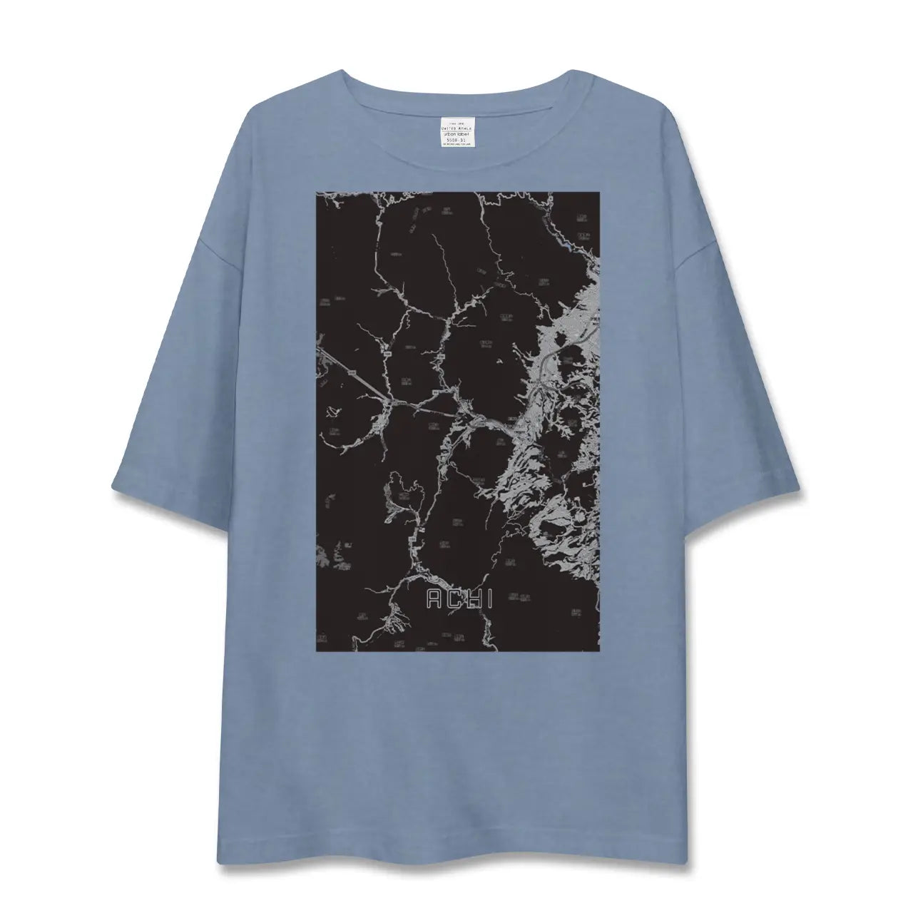 【阿智（長野県）】地図柄ビッグシルエットTシャツ