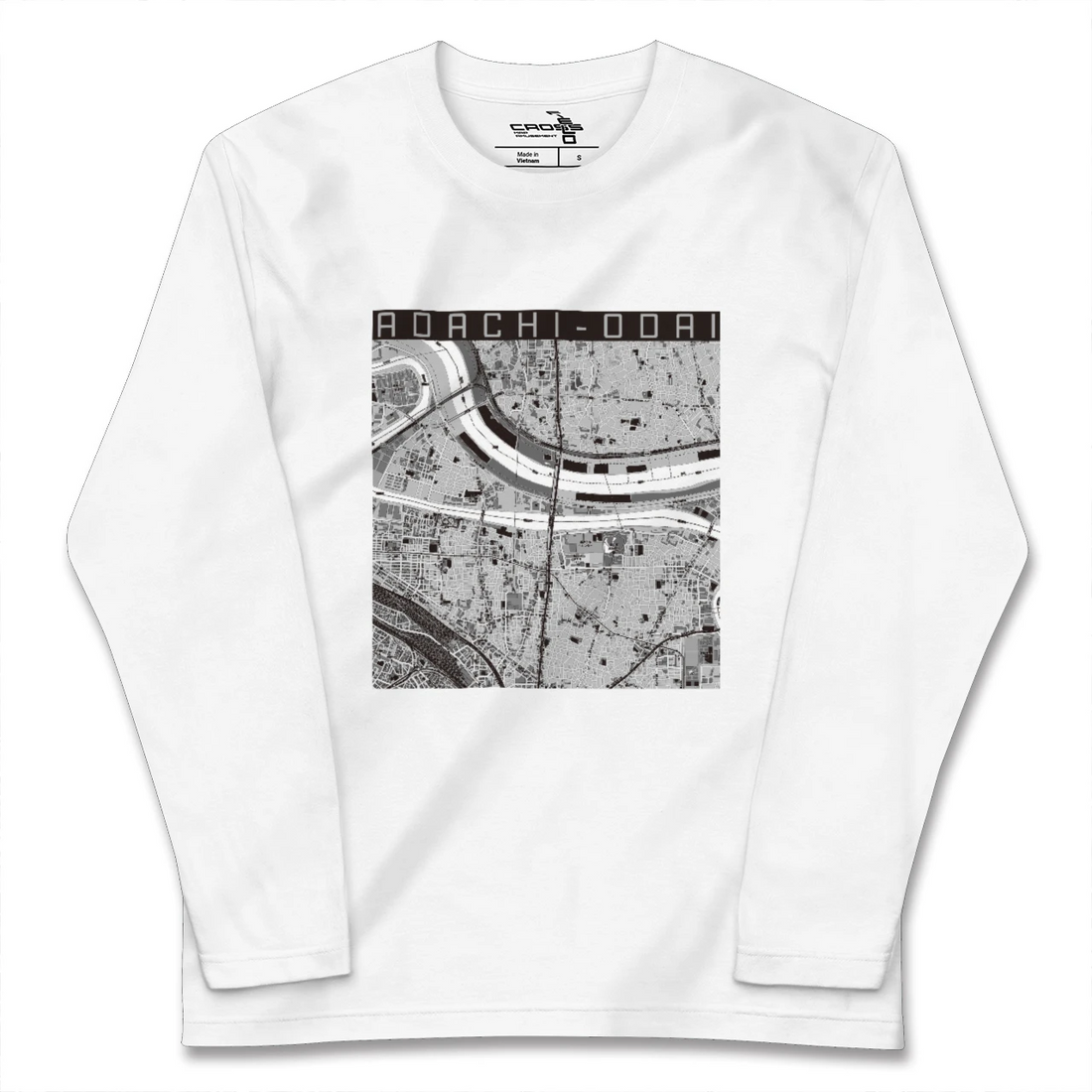 【足立小台(東京都)】地図柄ロングスリーブTシャツ