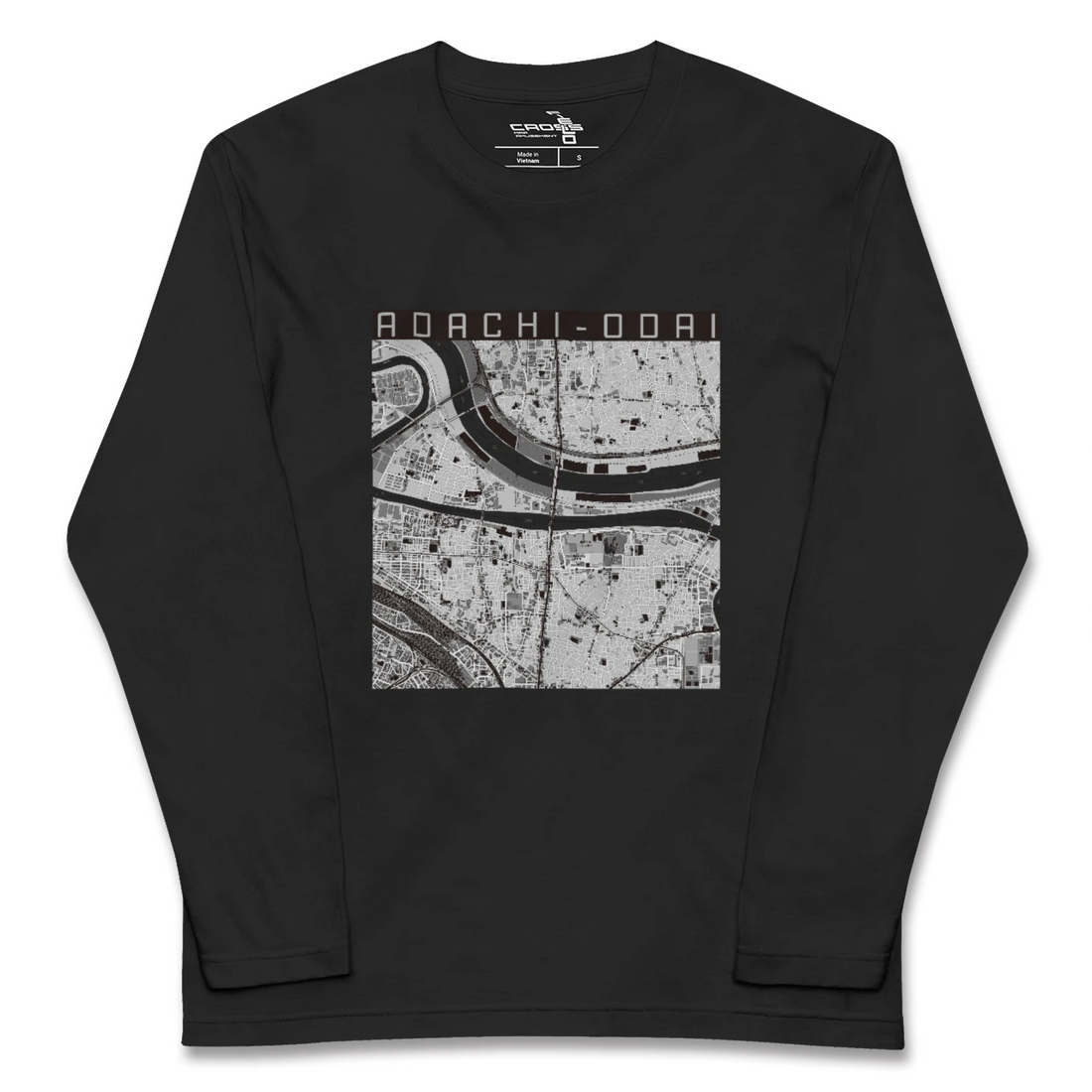 【足立小台(東京都)】地図柄ロングスリーブTシャツ