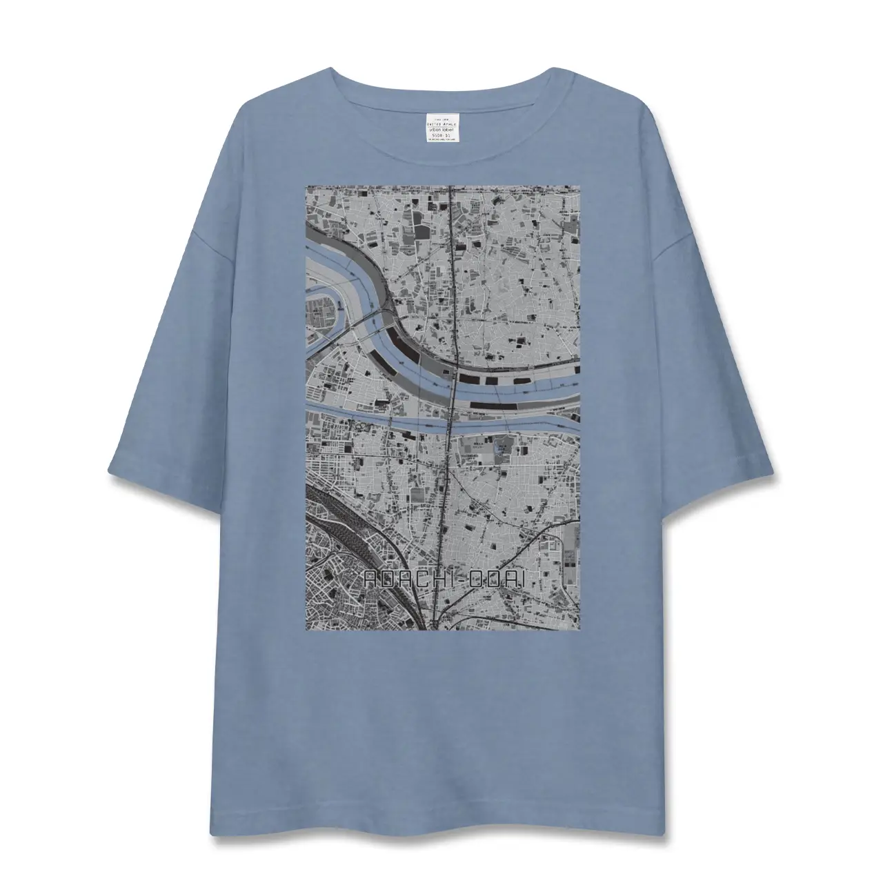 【足立小台（東京都）】地図柄ビッグシルエットTシャツ